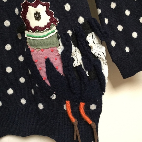 Charlie & Robin Polka Dot Cardigan with Birds - Picture 8 of 11